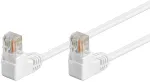 Goobay CAT 5e pataisymo kabelis 2x 90&deg; kampu, U/UTP, 1 m, Baltas, 1 m, Cat5e, U/UTP (UTP), RJ-45, RJ-45, Baltas