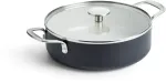KitchenAid - Spalvota aliuminio keptuvė su 2 &scaron;oninėmis rankenomis - matinės juodos spalvos - 24 cm