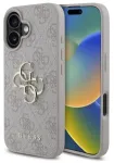 Guess dėklas iPhone 16 6,1" GUHCP16S4GMGPI 4G didelis logotipas rožinis