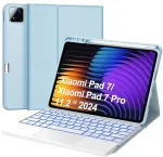 4kom.pl Dėklas su klaviatūra do Xiaomi Pad 7 / Pad 7 Pro 11.2 na rysik / Xiaomi Pad 7 Pro, mėlyna - ochronne su podstawką
