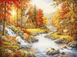 luca S Siuvinėjimo kryželiu rinkinys "Rudens prieglobstis" 46,5x35 cm SB736