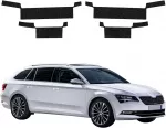 GrizzGlass Juoda techninė danga HeavyDuty Juodas slenksčiams, skirtiems Skoda Superb 3 Combi (2016-2019) [4w1] (GRZ20520)