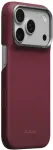 Dėklas PITAKA Edge Argyle MagSafe, skirtas iPhone 18 Pro / 17 Pro, bordo spalvos