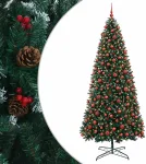 Dirbtinė lankstoma Kalėdų eglutė su žaisliukais 400 cm 600 LED
