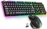 Klaviatūra Spirit Of Gamer belaidis žaidimų klaviatūros ir pelės rinkinys 2,4 GHz QWERTZ Ultimate 600