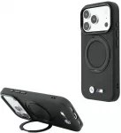Dėklas BMW Kevlar Ring Stand 360 MagSafe do iPhone 18 Pro Max / 17 Pro Max juoda