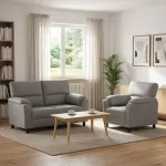 Sofa Sofos komplektas 2 vnt. &Scaron;viesiai pilka Aksomas