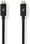 Nedis USB 4.0 laidas &ndash; USB-C (vyri&scaron;kas) į USB-C (vyri&scaron;kas) &ndash; 240 W &ndash; 8K, 60 Hz &ndash; 40 Gbps &ndash; 1 m &ndash; Juodas