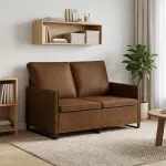 Dviejų vietų sofa Ruda 130 x 81 x 82 cm Dirbtinė zom&scaron;a