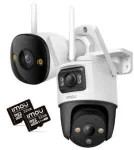 Rinkinys 2 IP kamerų Imou bullet 3 5MP ir Cruiser Dual 10MP su 32GB atminties kortelėmis