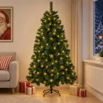 Dirbtinė Kalėdų eglutė 210 cm 300 LED &Scaron;ilta balta