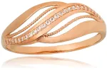 Diamond Sky Jewelry Auksinis žiedas su cirkoniais &bdquo;Tidal Rhythm&ldquo;