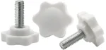 Feeimol Žvaigždinis varžtas plastikinis žvaigždės formos rankenos spaustuko rankenėlė sparninis varžtas M5 x 20 mm (10 vnt.)