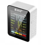 &Scaron;e&scaron;ių viename detektorius Tvoc Hcho Pm2.5 Pm10 Co Co2 oro kokybės testeris