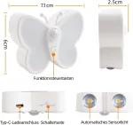 Da Light led naktinė lemputė su judesio davikliu, įkraunama usb 1200 mah, pritemdoma laiptų lemputė su reguliuojama spalvos temperatūra 3000 k/6000 k, drugelio formos spintelių ir laiptų ap&scaron;vietimas