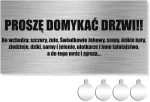 Nerūdijančio plieno durų lentelė pra&scaron;ome uždaryti duris 10x20 aliuminis