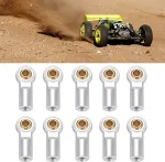 Vgeby M3 Aliuminio Rutulinės Jungtys 10 vnt. Rc Automobiliams (sidabrinės)