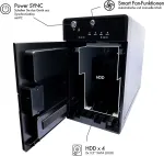 Icy Box Ib-rd3620su3 I&scaron;orinė 2 skyrių Raid sistema 3.5" Sata Hdd