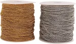 10 m Nerūdijančio Plieno Grandinėlės Papuo&scaron;alams, 4x3x0.6mm, Paauksuotos/sidabruotos