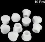 Sourcing map silikoninės gumos skylės kam&scaron;čiai, mink&scaron;ti lankstūs kam&scaron;čiai 13&ndash;14 mm, balti, 10 vnt.