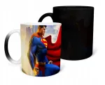 Maginis puodelis su superman atspaudu, pasakos herojus, dovana - vardas nemokamai