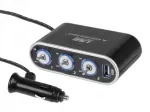 Automobilinis įtampos skirstytuvas 12/24v su Usb
