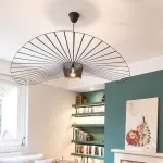 Vertigo vintažinis pakabinamas &scaron;viestuvas svetainei Led pakabinamas &scaron;viestuvas (&scaron;viestuvo auk&scaron;tis reguliuojamas) stiklo Pluo&scaron;to/pu skrybėlių &scaron;viestuvai E27 sietynas restoranui (juodas, 80 cm)