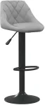 Baro taburetė, &scaron;viesiai pilkos spalvos, aksomas