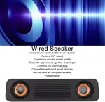 Kompiuterio kolonėlės 3,5 mm kompiuterio garsiakalbis, laidinė soundbar, 360&deg; stereo stalinė žemų dažnių garsiakalbio soundbar, laidinis usb ilgas garsiakalbis /plan&scaron;etėms/staliniams kompiuteriams/ne&scaron;iojamiesiems kompiuteriams/pc