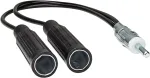 Tomzz Audio 1500-026 antenos skirstytuvas Y adapteris antenos skirstytuvo adapterio kabelio jungtis Din Iso automobilinis radijas nuo vyri&scaron;ko iki 2 x moteri&scaron;ko