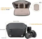 Besnfoto fotoaparato krep&scaron;ys dslr fotoaparato sling krep&scaron;ys kuprinė fotografams vandeniui atsparus mažas crossbody krep&scaron;ys per petį veidrodiniams fotoaparatams, juodas, krep&scaron;ys per petį