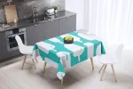 Le Jardin du Lin virtuvinis dekoratyvinis staltiesė turkio spalvos balta 140 x 140 cm - sukurta ir pagaminta Turkijoje
