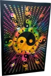Purpledip 20030 Yin Yang universali harmonija, medvilninis sieninis plakatas-gobelenas