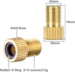 Saipor 10 žalvarinių adapterių presta ventiliams + 10 schrader ventilių dangtelių dviračiui, presta į schrader av automobilio ventilį, dviračio ventilių adapterių rinkinys, prancūzi&scaron;kas ventilių adapteris