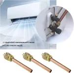 Emsea 5 vnt. 1/4 colio sae atbulinis vožtuvas &scaron;altne&scaron;io pildymui &scaron;aldytuvams oro kondicionieriams &scaron;altne&scaron;io skysčio įpur&scaron;kimui &scaron;altne&scaron;io įrenginio atsarginei daliai varis