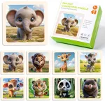 Lumin Tutu Medinės Dėlionės Vaikams 8 Detalės (laukiniai Gyvūnai)