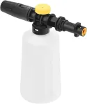Jajadeal reguliuojamas putų antgalis 700 ml putų patranka, skirta k&auml;rcher k2/k3/k4/k5/k6/k7 auk&scaron;to slėgio plovimo įrenginiams, automobilio plovimo pistoletas, sniego putų rinkinys, sniego putų patranka automobilių grindų denio langų valymui