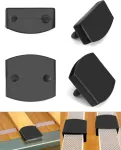 Qwork, 36 vnt. lovos grotelių rėmo dangtelių rinkinys, 24 &scaron;onams ir 12 centrui, plastikinės grotelių rėmo atsarginės dalys, juodos, 55 mm x 9 mm vidinės
