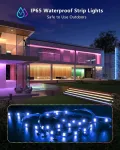 Onewatt led wifi juostinis ap&scaron;vietimas, liplasting 10 m, 32.8 ft rgb &scaron;viesos juosta, 300 led, 5050 smd atspari vandeniui 12 v led su wifi nuotolinio valdymo pulteliu, skirtas ios ir android i&scaron;maniesiems telefonams alexa (32.8 ft juoda pcb wifi)