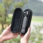 Hensych ne&scaron;iojamas mini pu odinis kelioninis dėklas, skirtas osmo pocket 3, vandeniui atspari rankinė, kūno krep&scaron;ys, apsauginis laikymo krep&scaron;ys, skirtas osmo pocket 3 panoraminiams veiksmo kameros priedams, juodas, portfelis