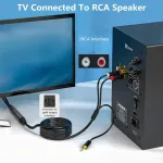 Stiprintuvas Ozvavzk spdif į rca kabelį da keitiklis 192khz optinis skaitmeninis audio i&scaron;vesties kabelis į aux adapterį [3m] optinio kabelio adapteris į rca lizdą, skirtas hdtv dvd blu-ray sky žaidimų konsolei