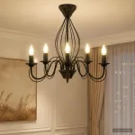 Pakabinamas &scaron;viestuvas Gaublio lempa E14 Metalas Sendinta juoda &Oslash; 52 x 47 cm