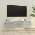 TV staliukas Televizoriaus spintelės, 2vnt., pilkos, 100x30x30cm, mediena