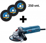 Metalo pjovimo diskų rinkinys PFERD EHT &Oslash;125x1,0mm A60 P PSF-INOX su priedu
