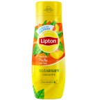 Lipton juodosios &scaron;altosios arbatos, persikų skonio SodaStream sirupas, 440ml