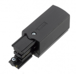 On The Spot GLOBAL Trac Pro 4 &scaron;erdžių bėgelio užbaigimas su užmaitinimo galimybe XTS12-2, juodas, kairės pusės įžeminimas