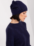 Wool Fashion Italia Moteri&scaron;ka žieminė kepurė su siuvinėtomis gėlėmis: Dydis - Universalus