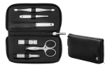 Zwilling Zwilling Twinox kelioninis rinkinys, juodas, odinis dėklas, 6 vnt
