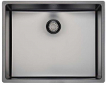 New York Comfort 50/40 (L) plautuvė 540x440 mm, Gun Metal Sidabrinis