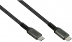 Good Connections GoodConnections USB-C 2.0 (ST-ST) 1 m jungiamojo kabelio tekstilinė striukė 240 W antracitas